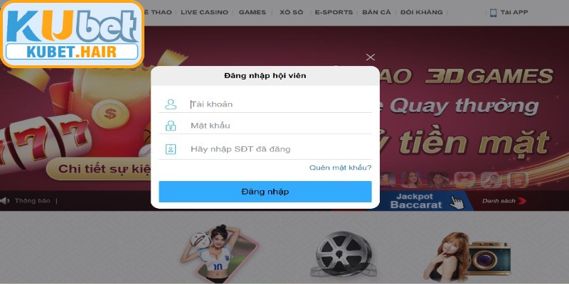 Đăng nhập KUBET là thao tác đầu tiên khi muốn tham gia cá cược