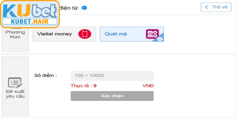 Nạp tiền KUBET chi tiết từ a-z
